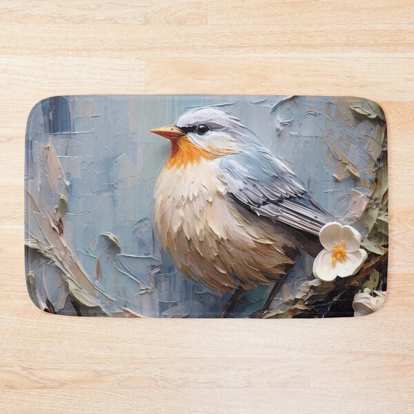 Item preview, Flowers and birds artistic texture impasto brush strokes abstract decorative painting21 designed and sold by UnaWu533.