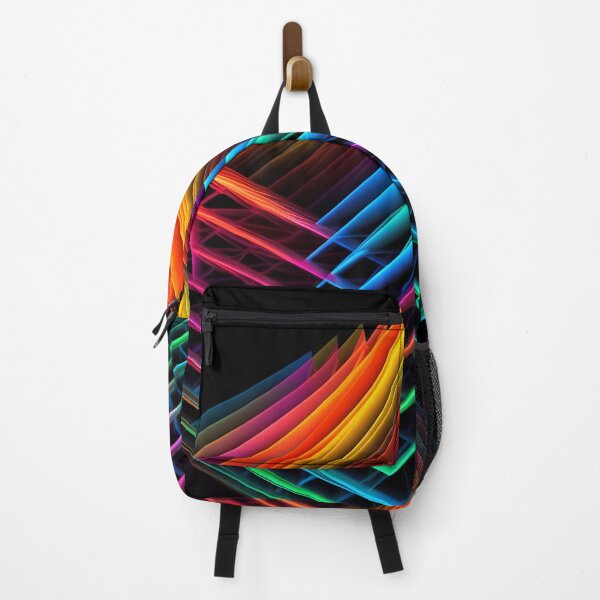 Item preview, Colorful Rainbow Neon Lines - Dynamic Parallel Shift Pattern designed and sold by SweetWhiskers.
