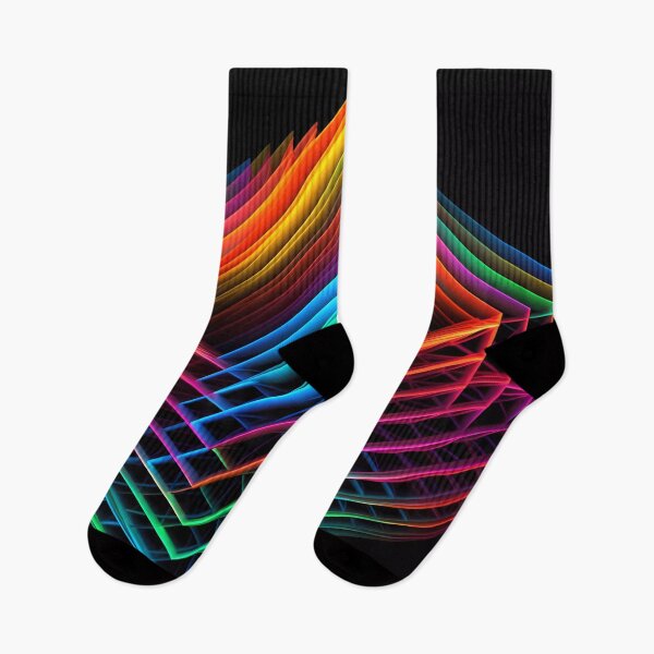 Item preview, Colorful Rainbow Neon Lines - Dynamic Parallel Shift Pattern designed and sold by SweetWhiskers.