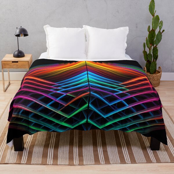 Item preview, Colorful Rainbow Neon Lines - Dynamic Parallel Shift Pattern designed and sold by SweetWhiskers.