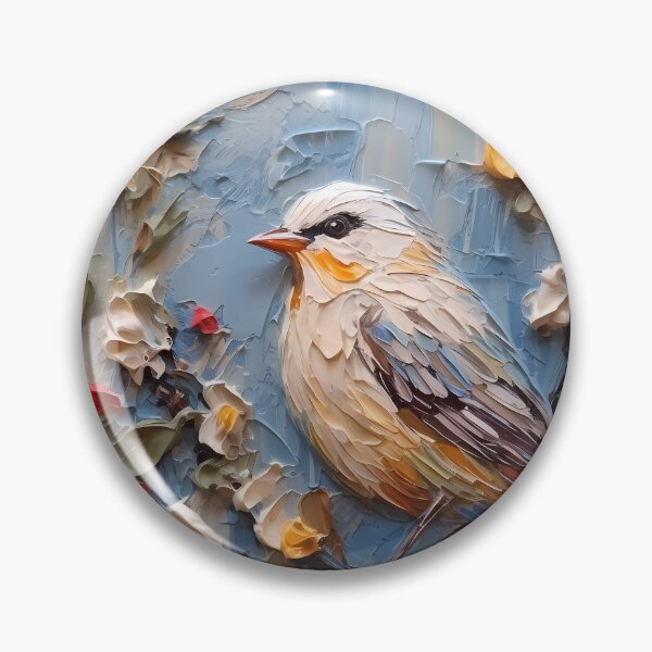 Item preview, Flowers and birds artistic texture impasto brush strokes abstract decorative painting23 designed and sold by UnaWu533.