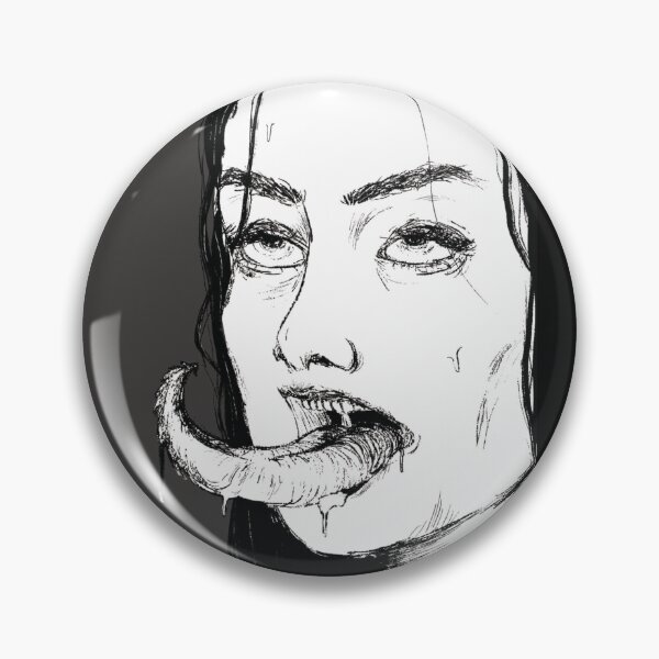 Item preview, White and black horror creepy girl  designed and sold by IK-Cat.