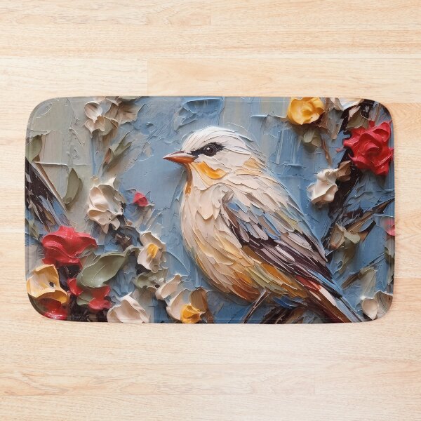Item preview, Flowers and birds artistic texture impasto brush strokes abstract decorative painting23 designed and sold by UnaWu533.
