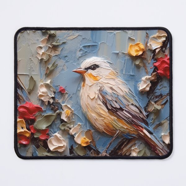 Item preview, Flowers and birds artistic texture impasto brush strokes abstract decorative painting23 designed and sold by UnaWu533.