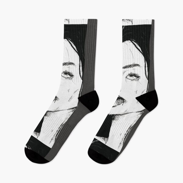 Item preview, White and black horror creepy girl  designed and sold by IK-Cat.