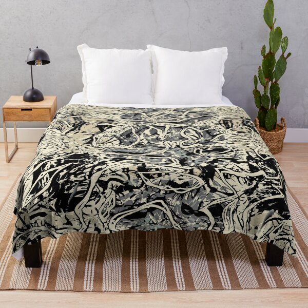 Item preview, Spooky Twisted Vines in Cream Black and Grey designed and sold by Trevor Hirst.