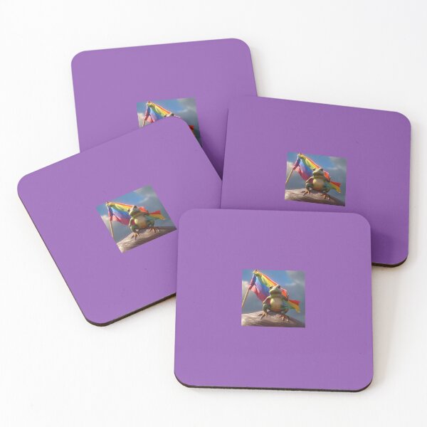 Item preview, Cute frog with colorful rainbow flag  designed and sold by Earth Nature Creations.