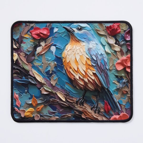 Item preview, Flowers and birds artistic texture impasto brush strokes abstract decorative painting24 designed and sold by UnaWu533.