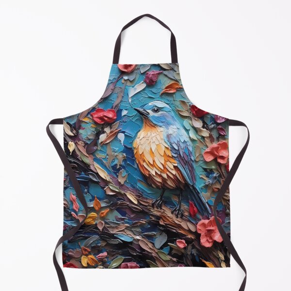 Item preview, Flowers and birds artistic texture impasto brush strokes abstract decorative painting24 designed and sold by UnaWu533.
