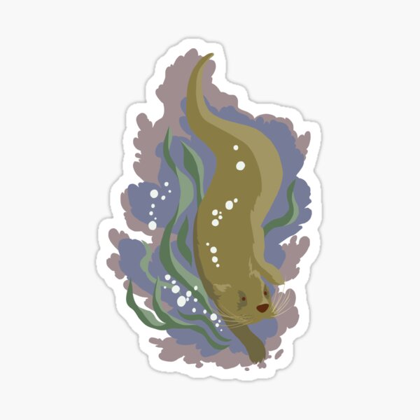 The Otter dives Sticker