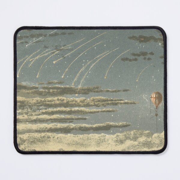 Item preview, Vintage Meteor Shower & Hot Air Balloon Illustration (1871) designed and sold by BravuraMedia.