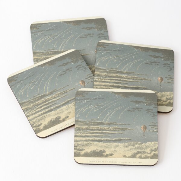 Item preview, Vintage Meteor Shower & Hot Air Balloon Illustration (1871) designed and sold by BravuraMedia.