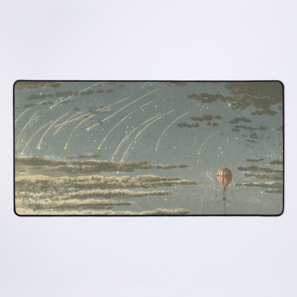 Item preview, Vintage Meteor Shower & Hot Air Balloon Illustration (1871) designed and sold by BravuraMedia.