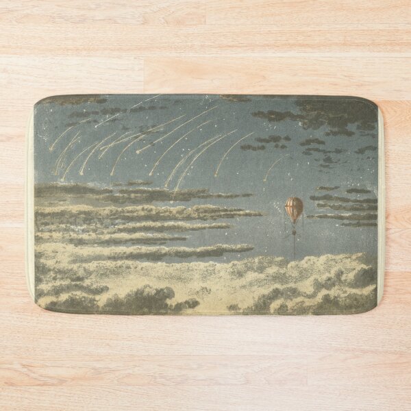 Item preview, Vintage Meteor Shower & Hot Air Balloon Illustration (1871) designed and sold by BravuraMedia.