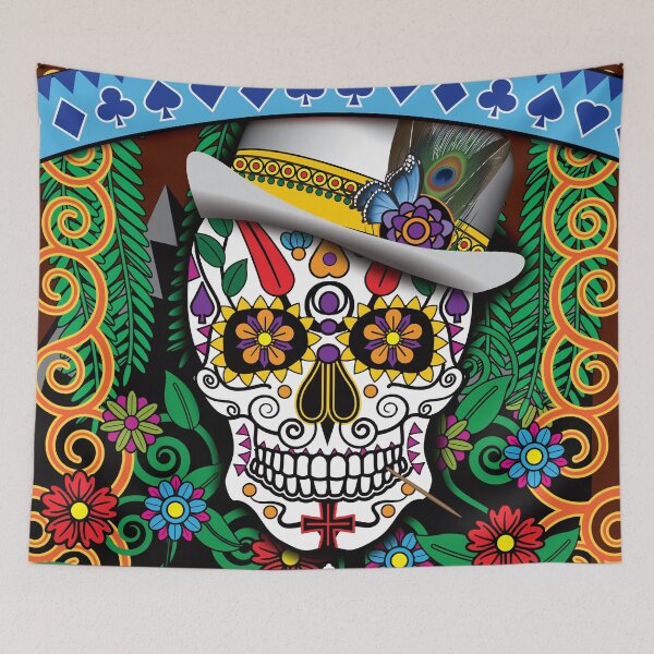 Item preview, Many Day of the Dead Items - EARTH Sugar Skull Poster - Halloween designed and sold by Billers Art.