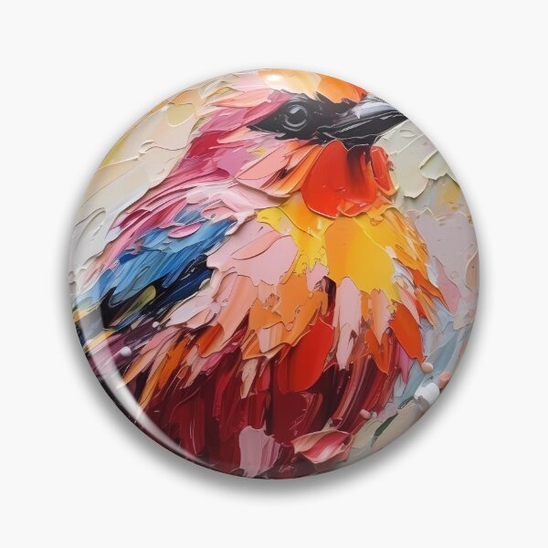 Item preview, Flowers and birds artistic texture impasto brush strokes abstract decorative painting25 designed and sold by UnaWu533.