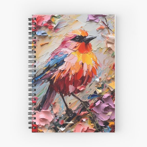 Item preview, Flowers and birds artistic texture impasto brush strokes abstract decorative painting25 designed and sold by UnaWu533.