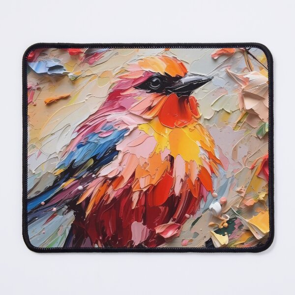 Item preview, Flowers and birds artistic texture impasto brush strokes abstract decorative painting25 designed and sold by UnaWu533.
