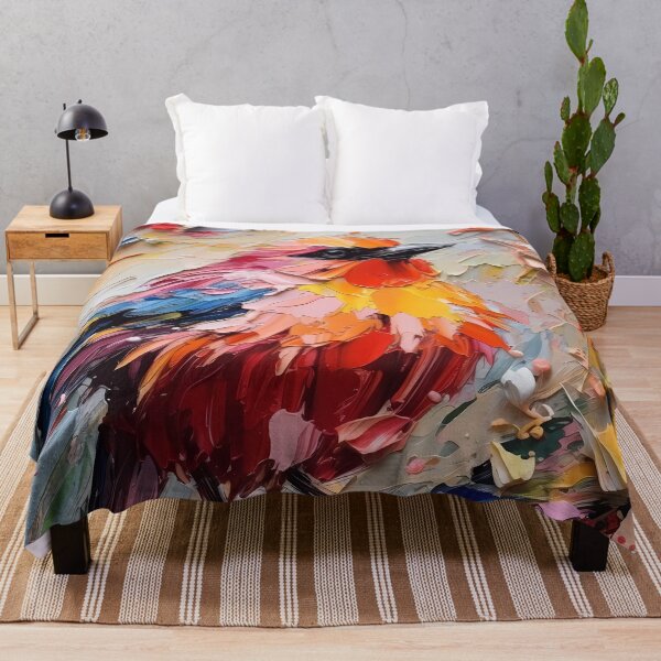 Item preview, Flowers and birds artistic texture impasto brush strokes abstract decorative painting25 designed and sold by UnaWu533.