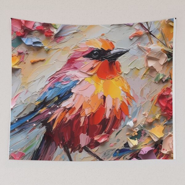 Item preview, Flowers and birds artistic texture impasto brush strokes abstract decorative painting25 designed and sold by UnaWu533.