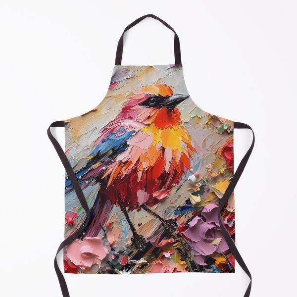 Item preview, Flowers and birds artistic texture impasto brush strokes abstract decorative painting25 designed and sold by UnaWu533.