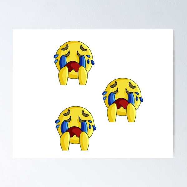 Cursed Emoji Crying Posters for Sale