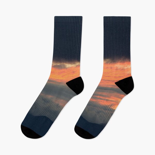 Item preview, Fiery sunset over the mountains designed and sold by Shizenkai.