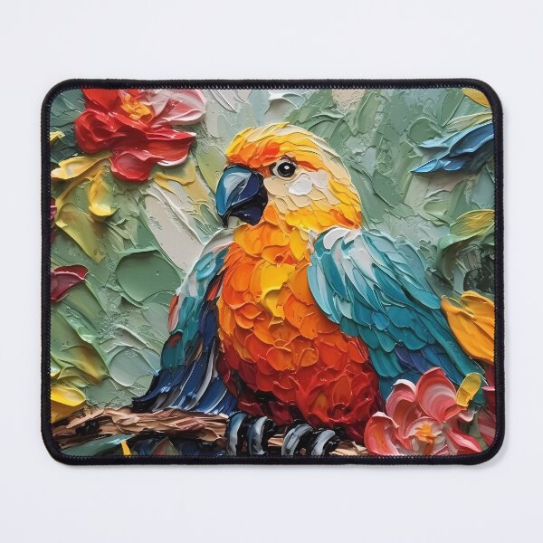 Item preview, Flowers and birds artistic texture impasto brush strokes abstract decorative painting26 designed and sold by UnaWu533.