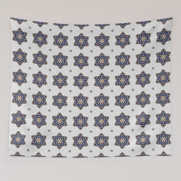 Item preview, Blue, Cream  and Orange Pattern  designed and sold by Nalwesya.