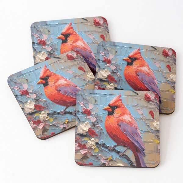 Item preview, Flowers and birds artistic texture impasto brush strokes abstract decorative painting27 designed and sold by UnaWu533.