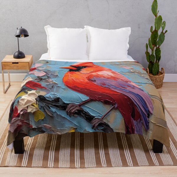 Item preview, Flowers and birds artistic texture impasto brush strokes abstract decorative painting27 designed and sold by UnaWu533.