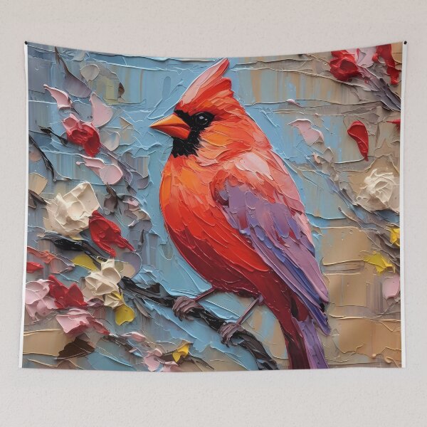 Item preview, Flowers and birds artistic texture impasto brush strokes abstract decorative painting27 designed and sold by UnaWu533.