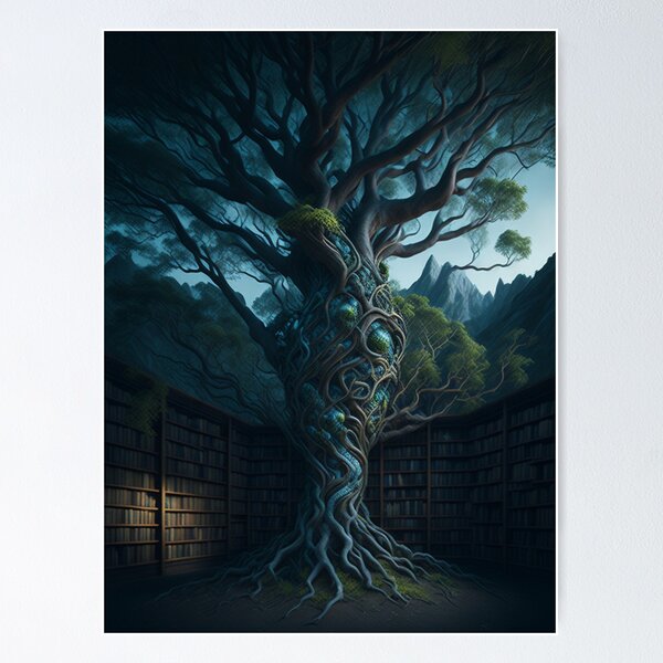 Item preview, Immerse Yourself in the Magic of the Library of the World Tree designed and sold by Grim000.
