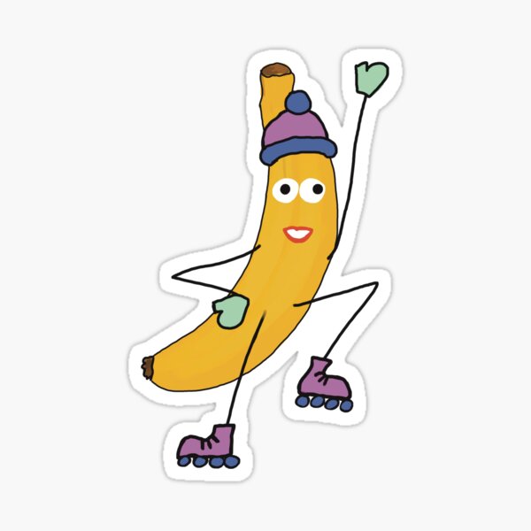 Item preview, Banana on skates designed and sold by Malvamalu.