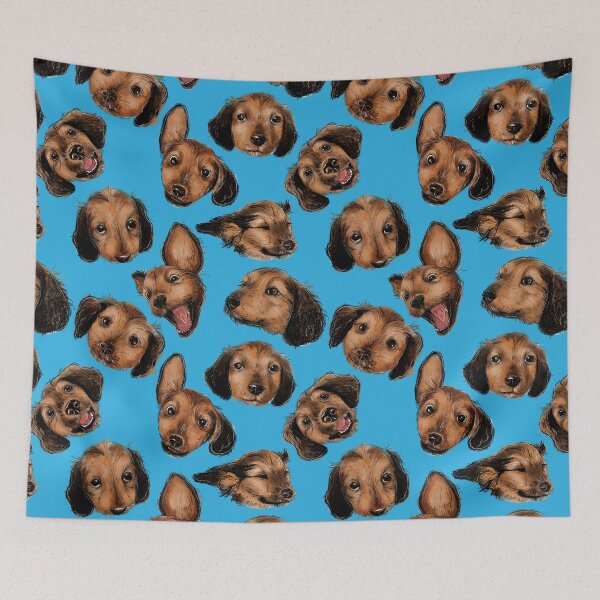 Item preview, Dachshund puppy pattern designed and sold by paigecassidy.