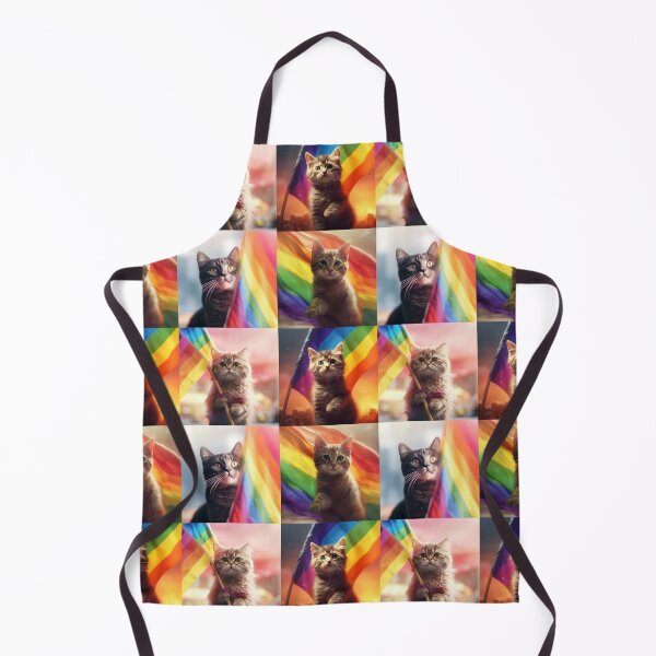 Item preview, Cute rainbow cats with colorful rainbow flags  designed and sold by Earth Nature Creations.