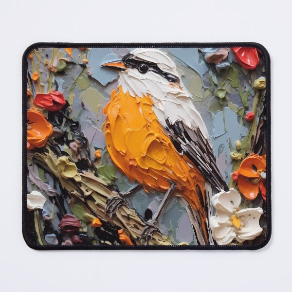 Item preview, Flowers and birds artistic texture impasto brush strokes abstract decorative painting29 designed and sold by UnaWu533.