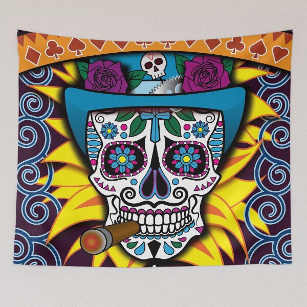 Item preview, Many Day of the Dead Items - FIRE Sugar Skull Poster - Halloween designed and sold by Billers Art.