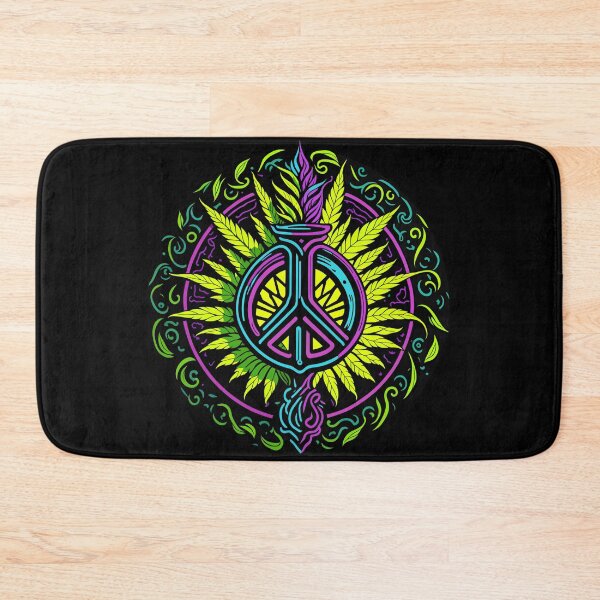 Item preview, Peace symbol with cannabis elements designed and sold by ZirumsGarden.