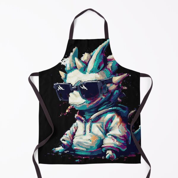 Item preview, White dragon in sunglasses and hoodie in pixel art designed and sold by TomFrontierArt.