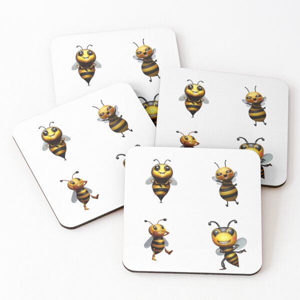 Aperçu de l'œuvre Conception d'art de modèle abstrait d'abeille drôle créée et vendue par Pixel4Art.