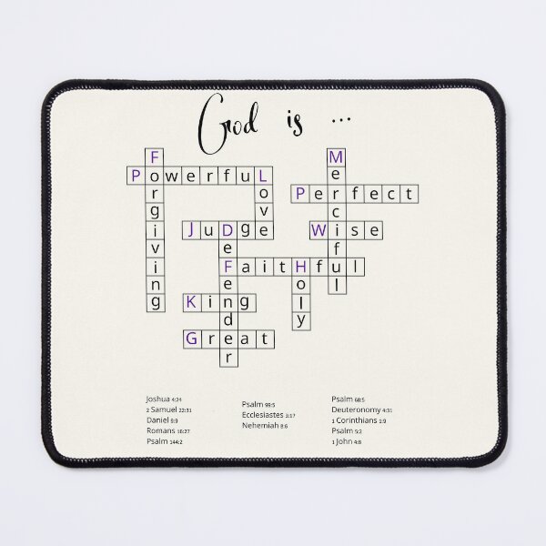 Item preview, Fun Crossword Puzzle God is Bible Verses Character of God Christian tee designed and sold by Ceramic Scripture.