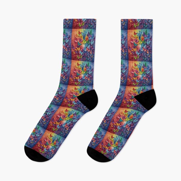 Item preview, Rainbow butterflies with colorful rainbow colors designed and sold by Earth Nature Creations.