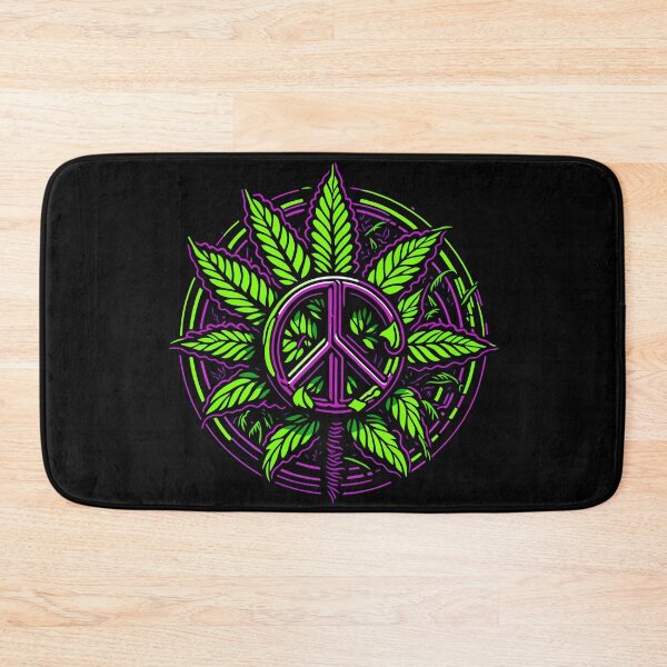 Item preview, Peace symbol with cannabis elements designed and sold by ZirumsGarden.