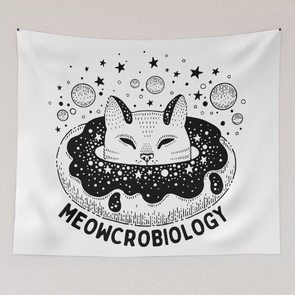 Item preview, Meowcrobiology Cosmic Donut Cat designed and sold by Harsh  Katariya.