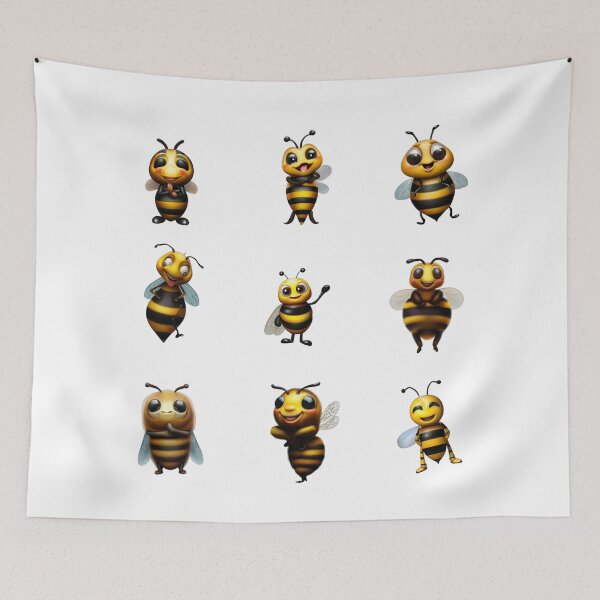 Item preview, Funny Bee Abstract Pattern Design designed and sold by Pixel4Art.