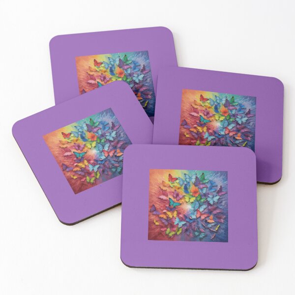 Item preview, Rainbow butterflies with colorful rainbow colors designed and sold by Earth Nature Creations.