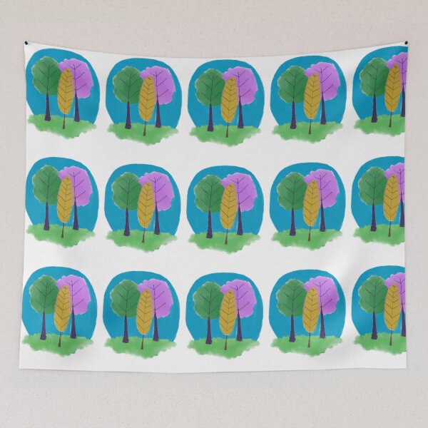 Item preview, whimsical tree’s motif  designed and sold by loubie76.