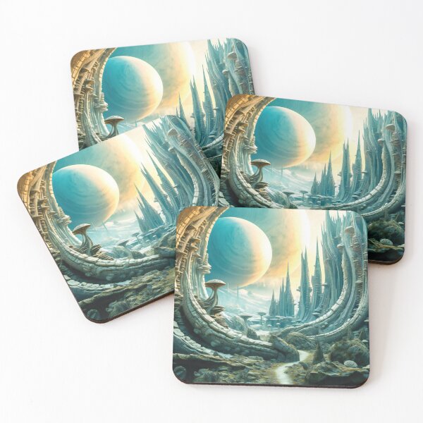 Item preview, Fantasy Alien Planet Landscape designed and sold by AdrianGrosu.