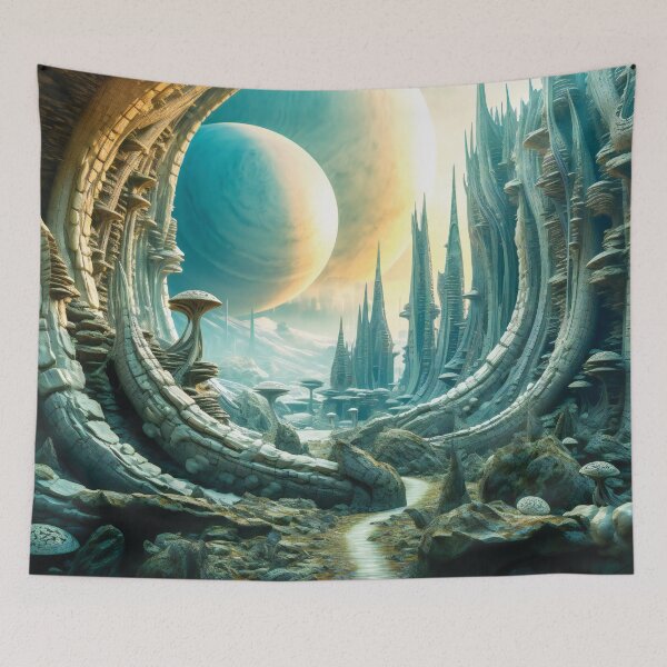 Item preview, Fantasy Alien Planet Landscape designed and sold by AdrianGrosu.